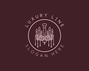 Luxury Chandelier Lighting logo design