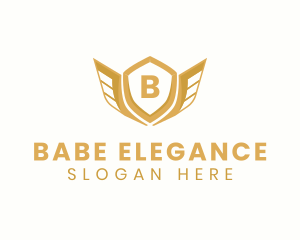 Elegant Crest Wings logo design