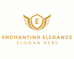 Elegant Crest Wings logo design