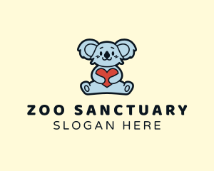 Koala Heart Hug logo design