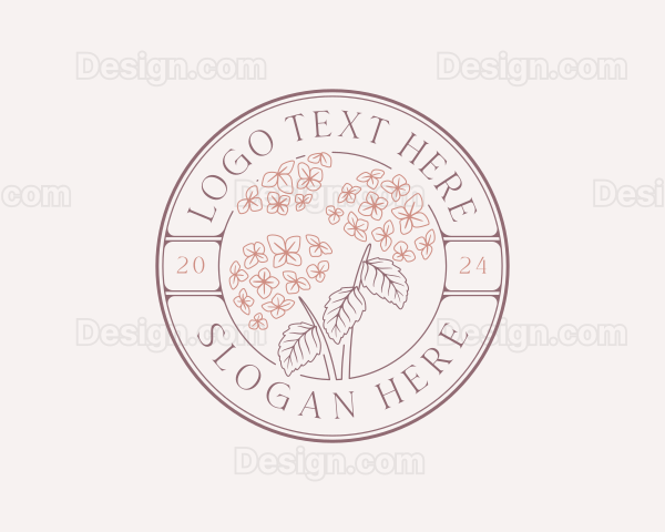 Flower Hydrangea Florist Logo