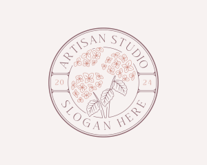 Flower Hydrangea Florist logo design