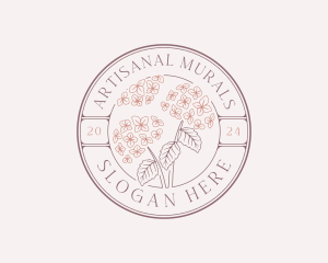 Flower Hydrangea Florist logo design