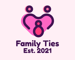 Parenting Family Heart logo design