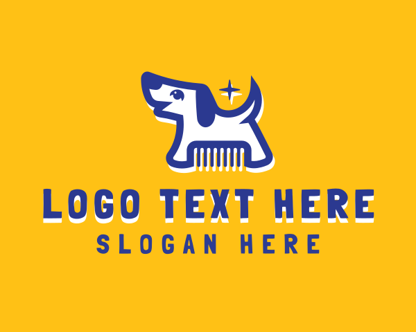 Dog Comb Grooming logo