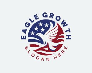 Patriotic USA Eagle logo design