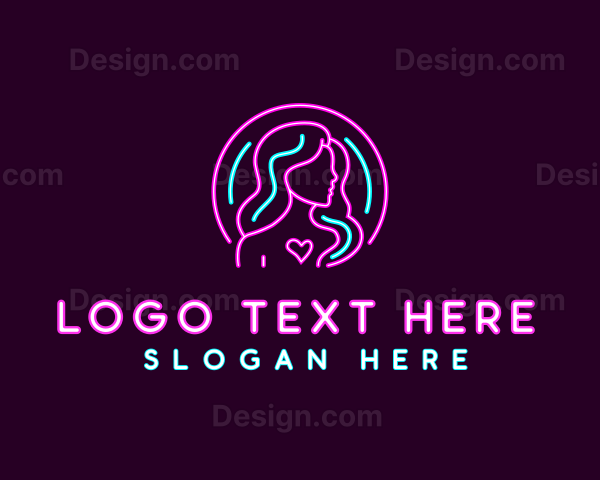 Neon Sexy Model Logo