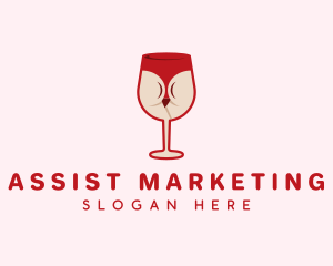 Wine Glass Bikini logo design