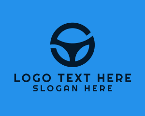 Steering - Letter S Steering Wheel logo design