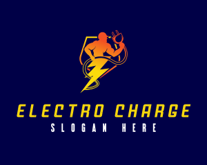 Human Lightning Voltage  logo design