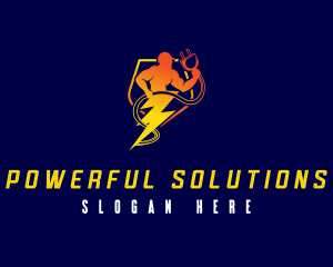 Human Lightning Voltage  logo design