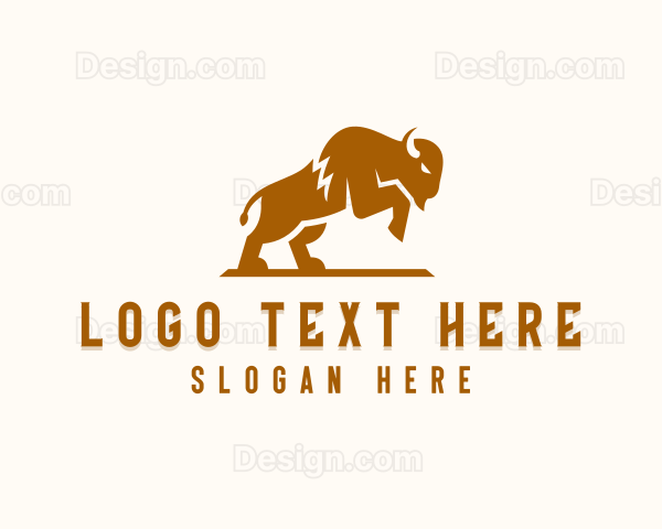 Bison Buffalo Bullfighting Logo