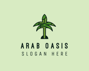 Arabic Palm Tree  logo design