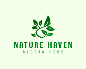 Vegan Nature Leaves logo design