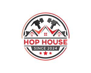 Roof House Repair logo design