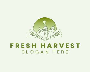 Vegetable Harvest Market logo design