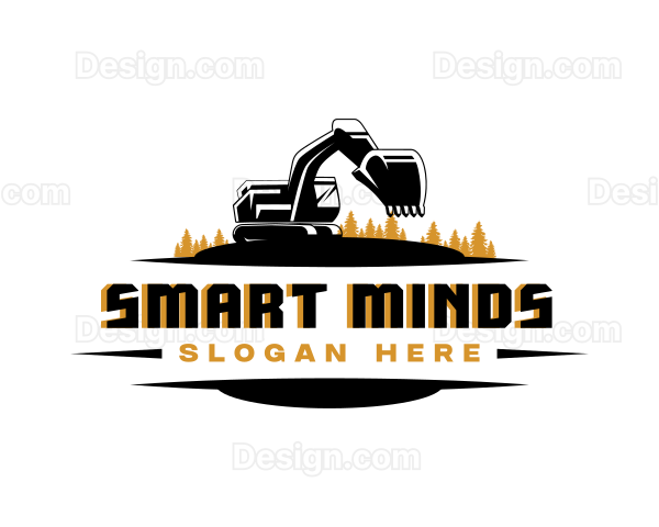 Industrial Mining Excavator Logo