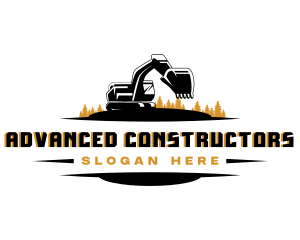 Industrial Mining Excavator logo design