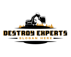 Industrial Mining Excavator logo design