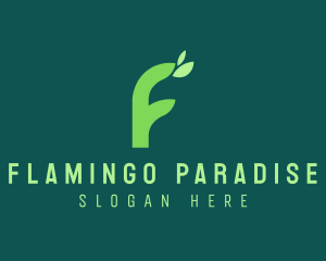 Plant Letter F logo design