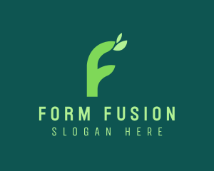 Plant Letter F logo design