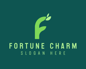 Plant Letter F logo design