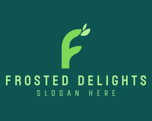 Plant Letter F logo design