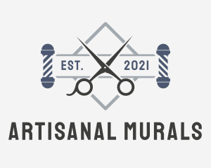 Artisanal Barber Emblem logo design