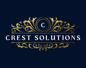 Elegant Floral Crest logo design