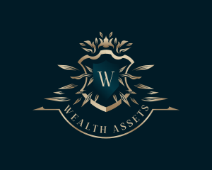 Leaf Ornament Wealth logo design