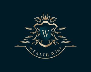 Leaf Ornament Wealth logo design