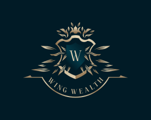 Leaf Ornament Wealth logo design