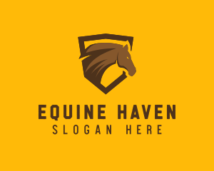 Equine Horse Shield logo design