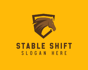 Equine Horse Shield logo design