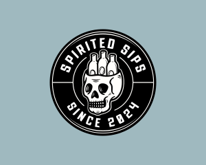 Skull Beer Pub logo design