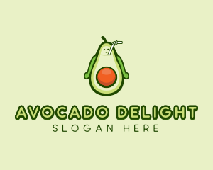Happy Avocado Smoothie  logo design