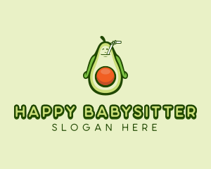 Happy Avocado Smoothie  logo design