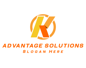 Professional Folding Company Letter K logo design