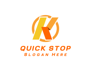 Professional Folding Company Letter K logo design