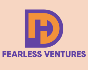 Purple DH Symbol   logo design