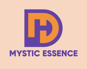 Purple DH Symbol   logo design