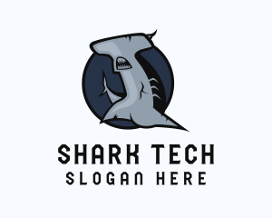 Hammerhead Shark Animal logo design