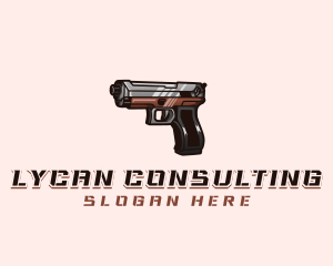 Firearm Pistol Gun logo design