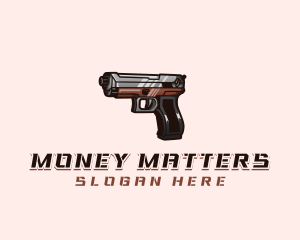 Firearm Pistol Gun logo design