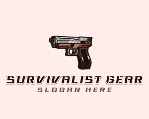 Firearm Pistol Gun logo design