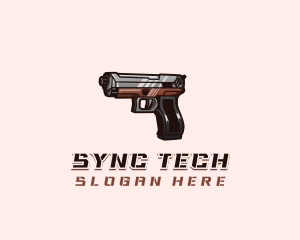 Firearm Pistol Gun logo design