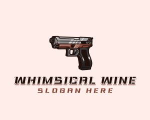 Firearm Pistol Gun logo design