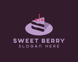 Strawberry Pastry Cake logo design