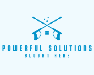 House Pressure Wash Disinfection logo design