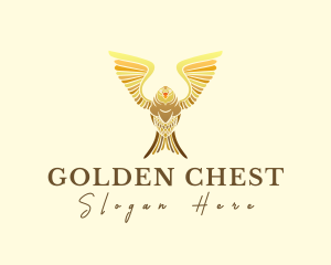 Golden Premium Owl logo design